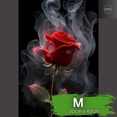 Diamond Painting Bild, 30cm X 40cm /  Rote Rose