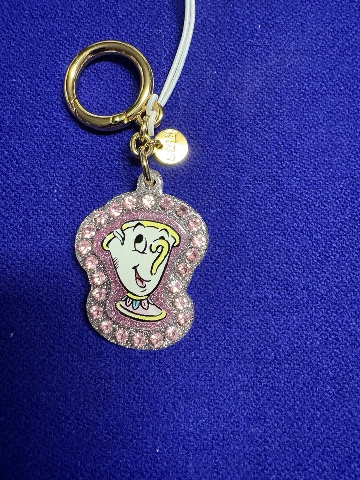 Stoney Clover Lane Disney Chip Taza de té Bolso Dije Llavero La Bella y la Bestia Foto 2 de 4