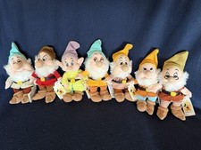 Disney Snow White Seven Dwarfs Set Of 7 Bean Bag Plush With Original Tags