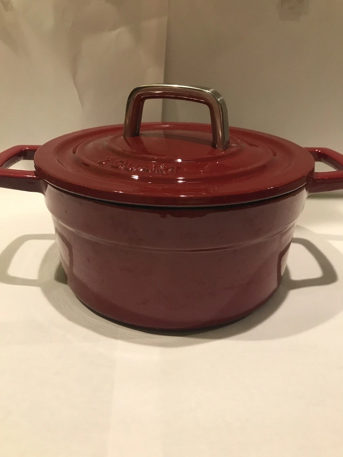 Martha Stewart Dutch Oven 2 Quart Square Handle Red