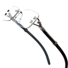 Rimless Glasses Men's Rectangle Frame Designer Fashion Eyeglasses Clear Lens New