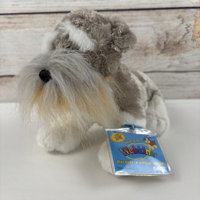 Ganz Webkinz Schnauzer HM159 Plush Stuffed Animal with Tag Code Attached