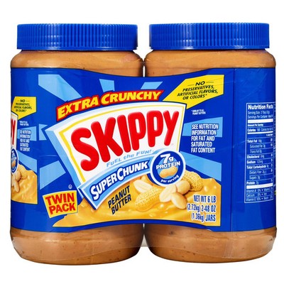 Skippy Super Chunk Peanut Butter, 48 Ounce (Pack of 2)