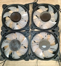 4-Pack 120mm Infinite Mirror Case Fans with controller