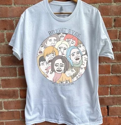90s Bright Eyes Band Making You Cry T-shirt  Light Blue