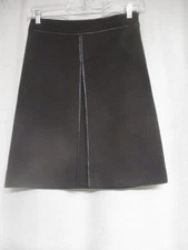 CLASSIQUES ENTIER Brown Black Diamond Pattern Wool Blend Skirt sz 6