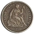 1861 Seated Liberty Half Dime – VF Condition – Civil War Era Silver –#963