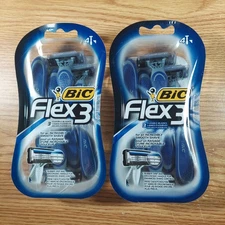 2 Bic Flex 3 Disposable Razor 4 pk 8 razors total