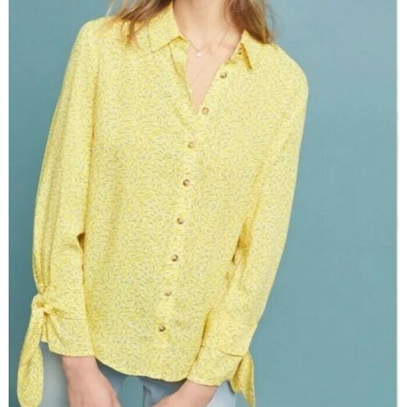 Maeve Anthropologie Blithe Button Down Blouse Top… - image 1