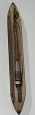 Vintage Large Wooden Weaving Shuttle Textile Loom & Textile Bobbin