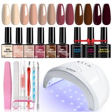 LIMEGIRL Gel Nail Polish Set 6 Color Set with UV Nail Light and Nail Tools, Soak