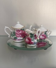 Bone China Miniature Coffee/Tea Set - 3 Piece Vintage