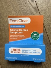 FemiClear for Genital Herpes Symptoms • MULTI-SYMPTOM • Organic 11/25 NEW 0.5 Oz