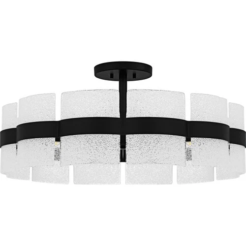 Quoizel SWE1730 Sweeney 6 Light 30"W Semi-Flush Drum Ceiling - Black - Picture 11 of 11
