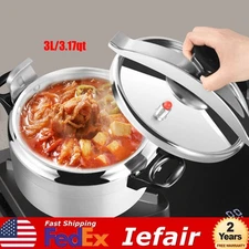 3.17 qt Aluminum Alloy Pressure Cooker - Tabletop Stove top Pressure Cooker Pot
