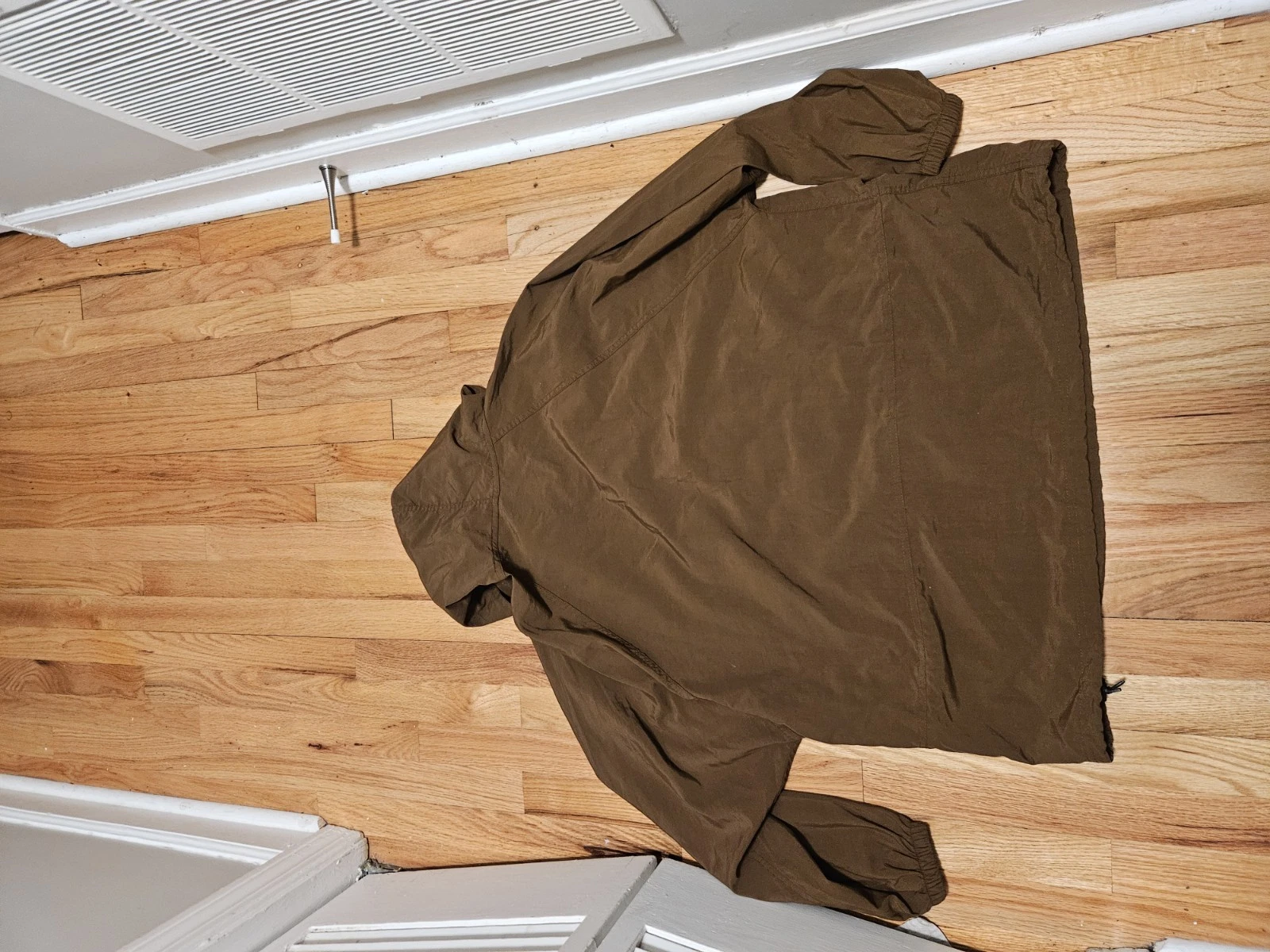 Vintage Woolrich Anorak Windbreaker Half Zip Brown Mens XL image 5