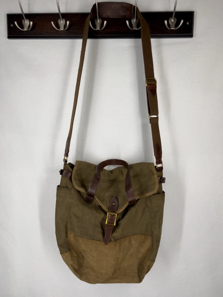 Bolso Mensajero J Crew Abingdon Lona Encerada De Colección Foto 3 de 4