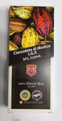 RIZZA CIOCCOLATO DI MODICA MONO ORIGINE ECUADOR 70% DAL 1935 100 G