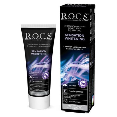  SCHNELLER VERSAND 1 PACK X R.O.C.S. Sensational Whitening Zahnpasta 74g