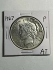 1927-P Peace Silver Dollar UNC Details Cleaned Tough Date