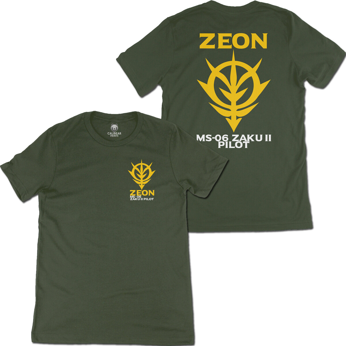 モビルスーツ Tシャツ MS-06F ZAKU II Zeon MS-06 ZAKU II Pilot Mobile Suit Gundam Anime Graphic