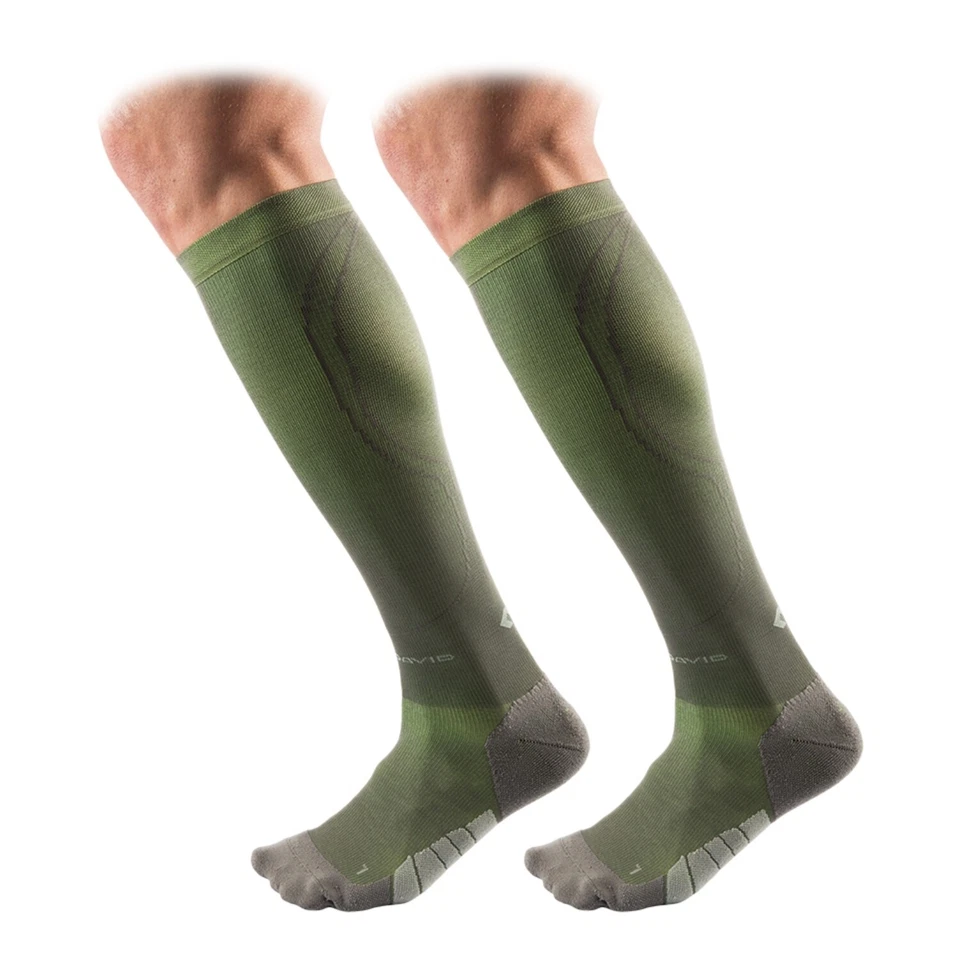 Calcetines/par pequeños Mcdavid de compresión dirigida 10k para corredor - carbón/br. Amarillo Foto 2 de 4