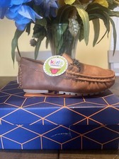 Hawkwell Kids Brown Casual Penny Loafer Moccasin Dress Shoes Little Kids size 13