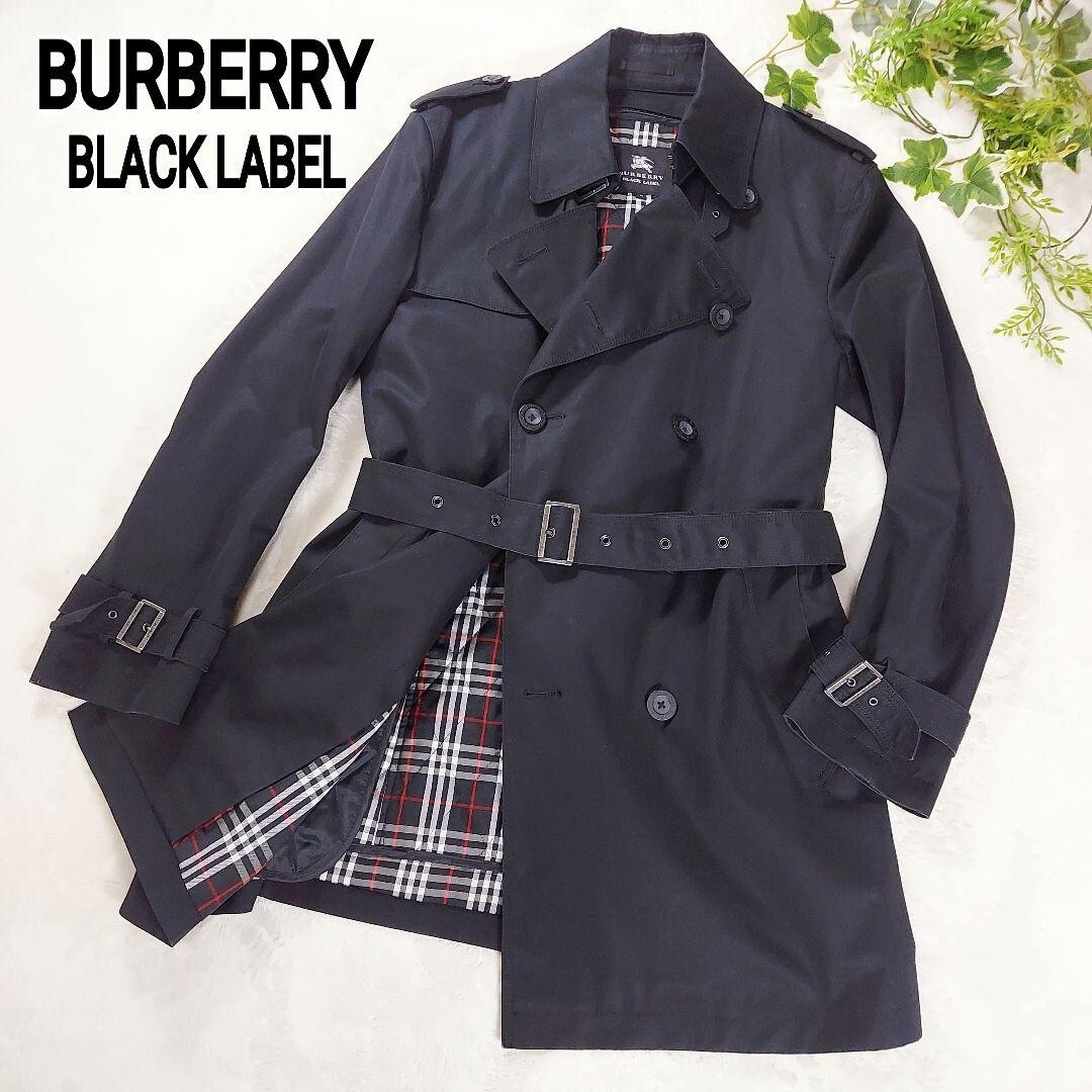 Burberry Black Label Trench coat w/Liner color Black men's M Burberry Black Label Trench coat w/Liner color Black men's M