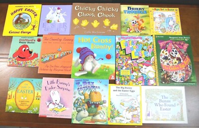 Lot 15 PB Easter Spring Picture Books Peter Rabbit Chicks Bunny Trouble Egg L5