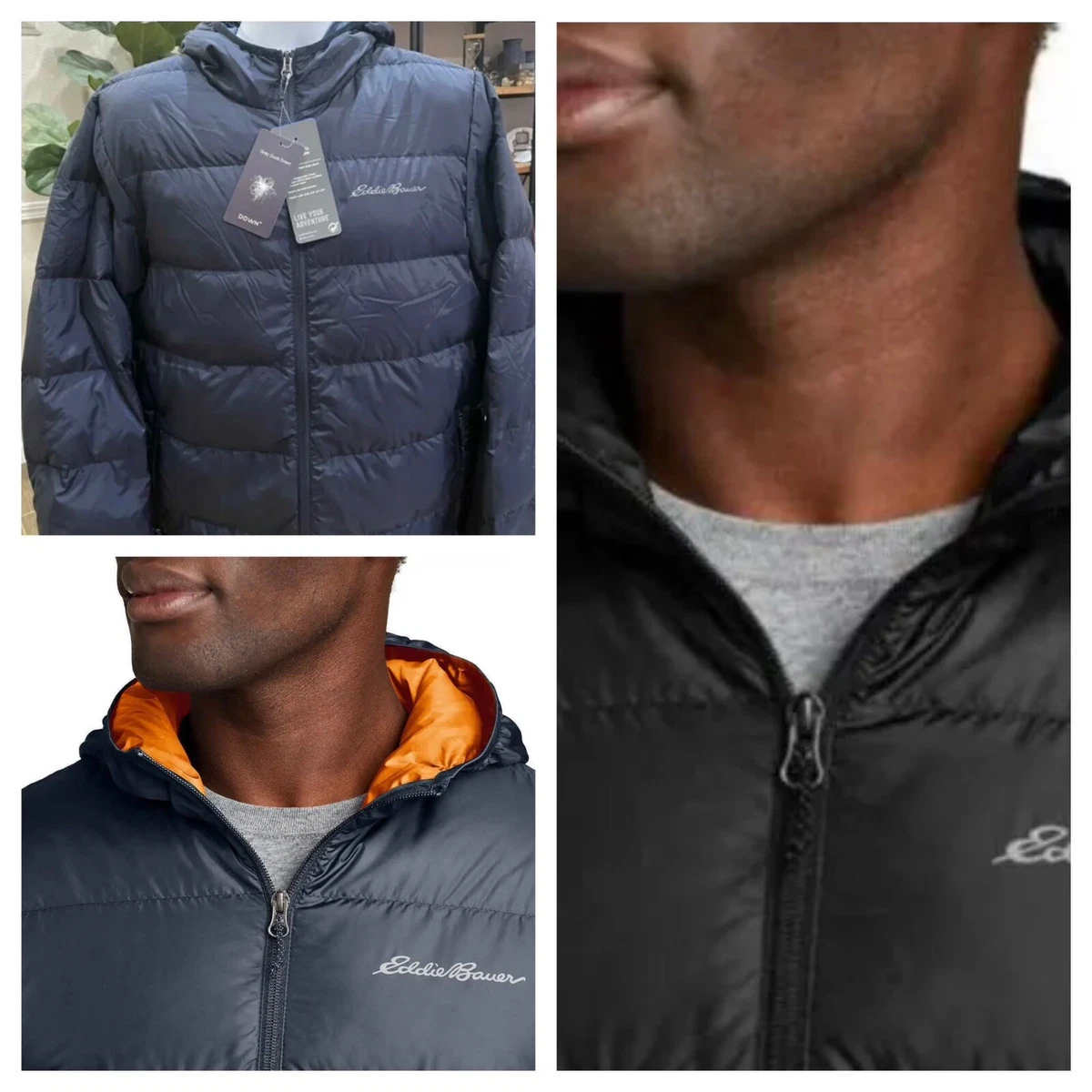 Eddie bauer 650 down jacket top with hood