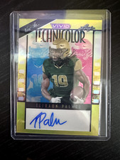 2024 Leaf Vivid Technicolor Yellow Prismatic Tejhaun Palmer Auto 4/10