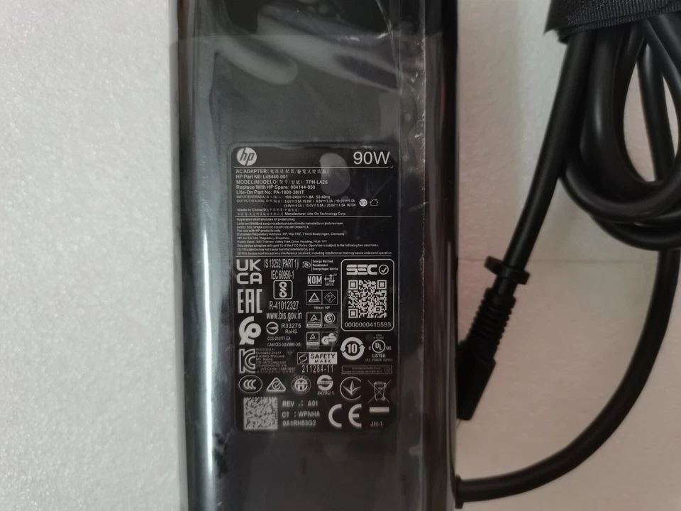 Para HP Envy 17t-da000 17,3" Laptop L45440-001 TPN-LA26 20V 4.5A Tipo-C 90W OEM - Imagem 2 de 4