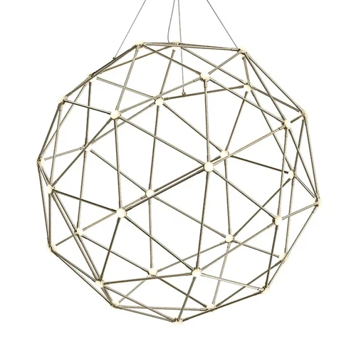 Sonneman Constellation Hedron LED Pendant, Acrylic Lens- Satin Nickel 72" Cable - Picture 3 of 3