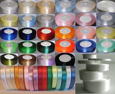 Satinband 30 Meter 6mm breit Band Borte Hochzeit  Einseitig Schleifen DIY