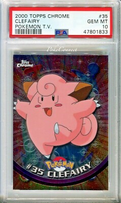PSA 10 GEM MINT Pokemon CLEFAIRY 2000 Topps Chrome Series 1 #35 | eBay