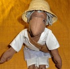 Cute, Vintage stuffed man farm worker doll, Storage Unit find — photo 3