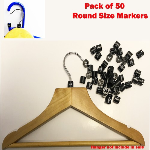 50 NEW SIZE CUBES FOR GARMENT CLOTHES MARKER PACK FOR HANGER SIZE DISPLAY - Picture 46 of 50