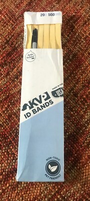 (500-Pk) KVP ID Bands YELLOW 20'' X 1''