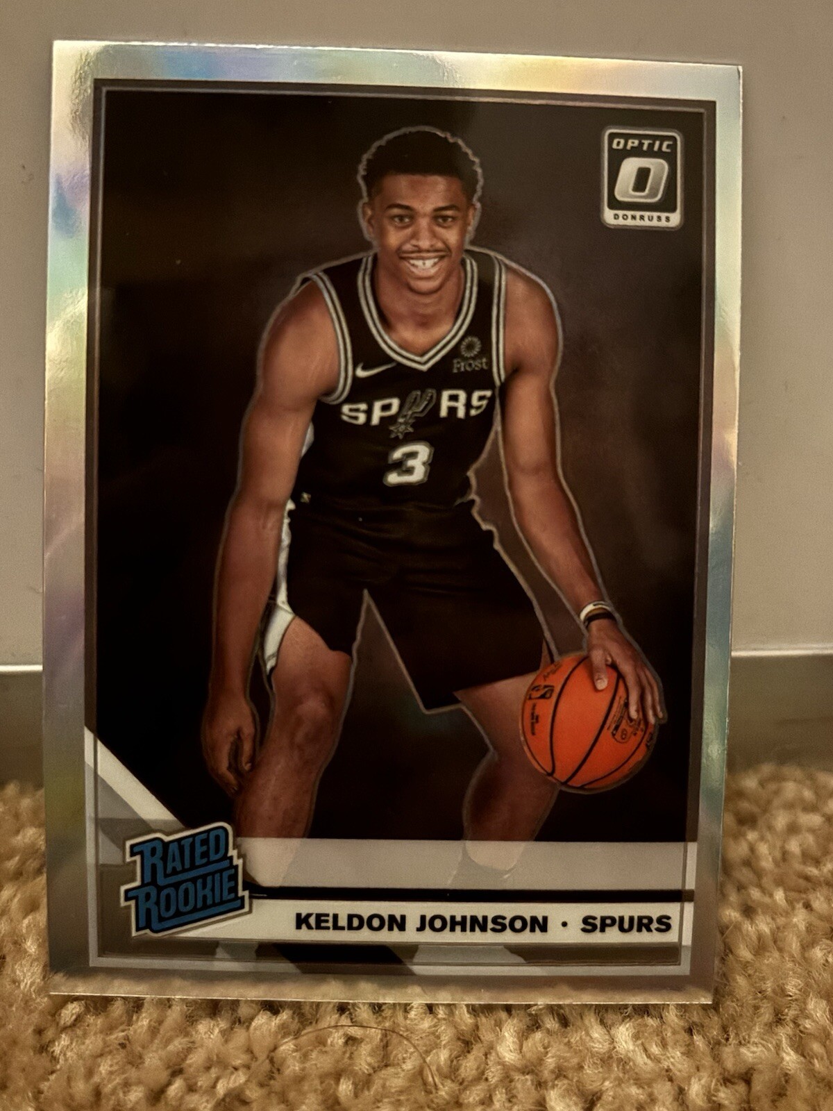 2019-20 Panini Donruss Optic - Rated Rookie Holo Prizm #186 Keldon Johnson (RC)