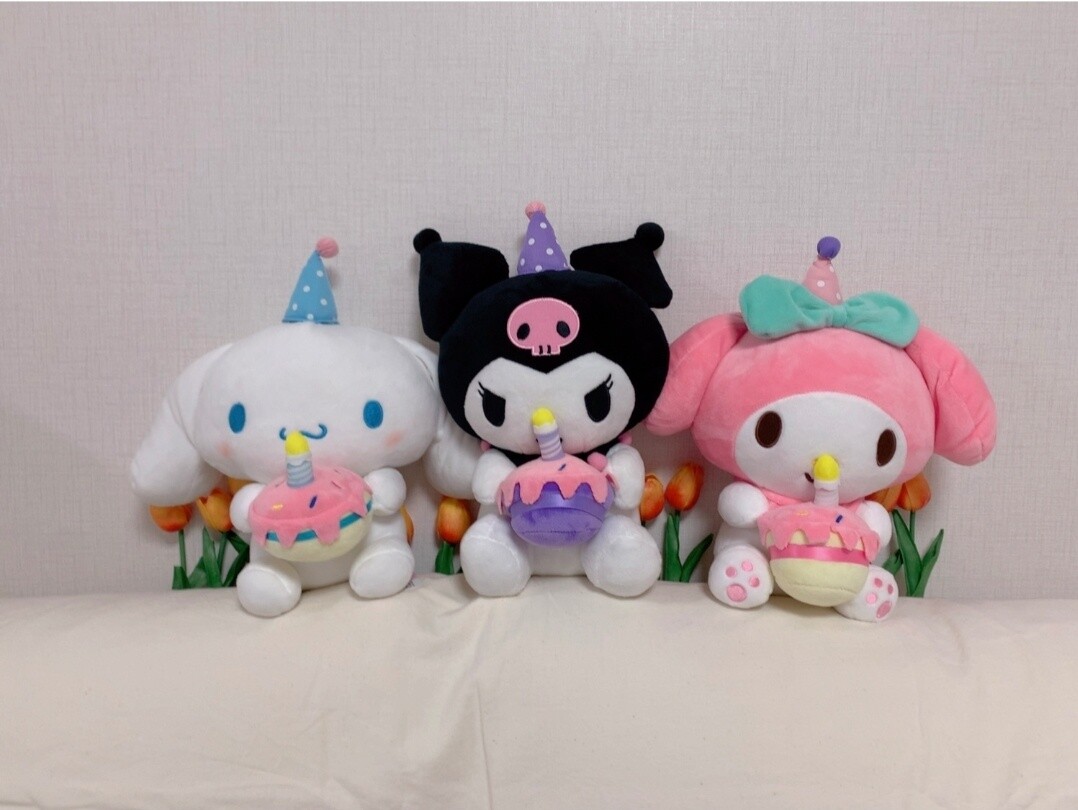 Sanrio character Cinnamoroll + Kuromi + My Melody /Birthday Cake Plush Doll  25cm | eBay
