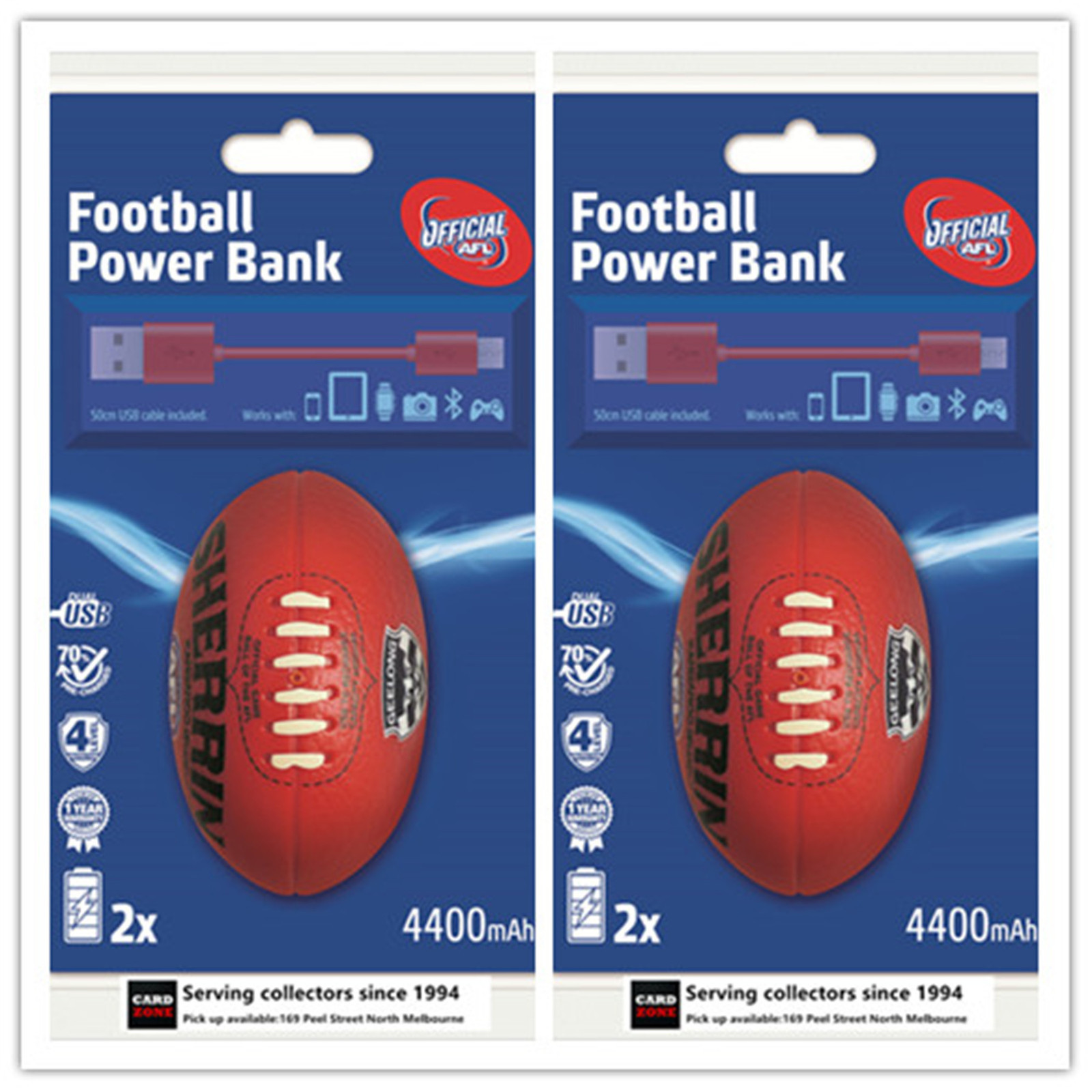 I Phone Portable Power Supplier Rechargeable Charger Sherrin Geelong x 2-travel