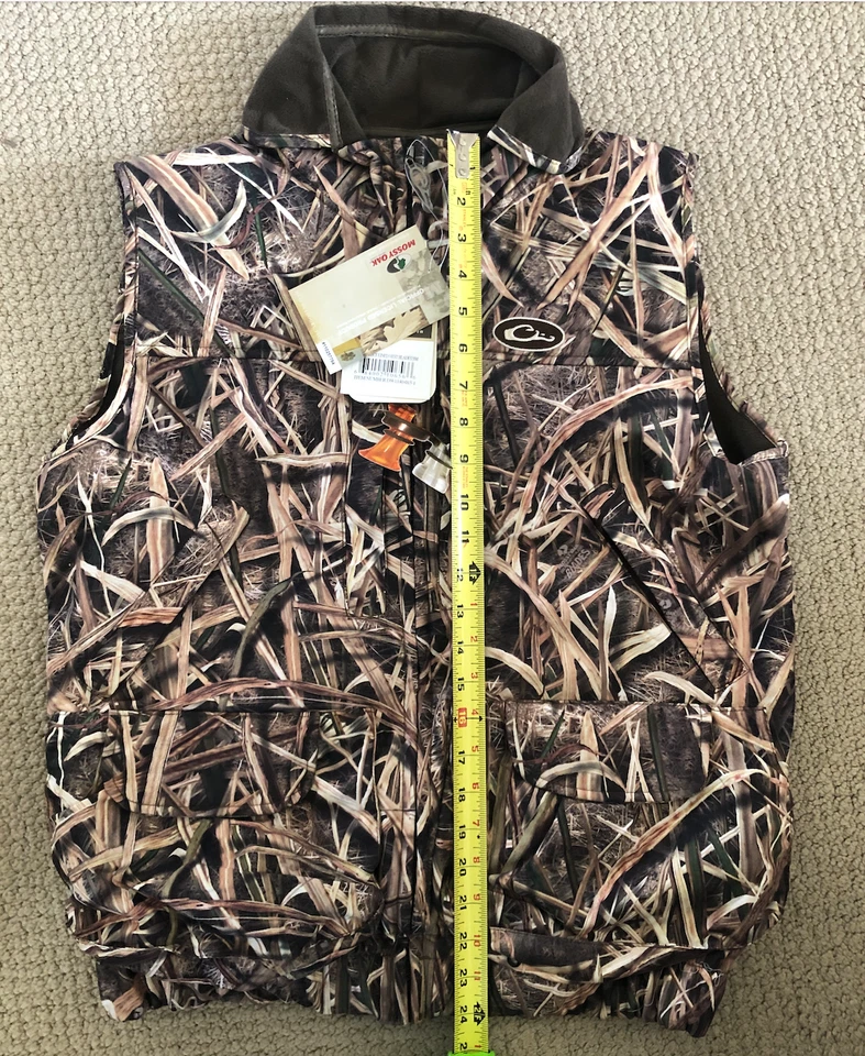 DRAKE WATERFOWL MST FLEECE LINED REFUGE HS VEST SHADOW GRASS BLADES SIZE SMALL - Image 3 of 3