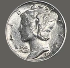 1944 Mercury Dime Excellent Dime Actual Coin
