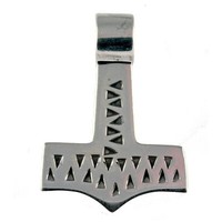 925 Silber Wikinger Thorhammer Replikat + Lederschnur Fund Falster Thors Hammer