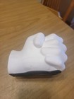 Vintage White Ceramic Hand Shaped Fist BUMP Candle/Pencil/Pen Holder — photo 2