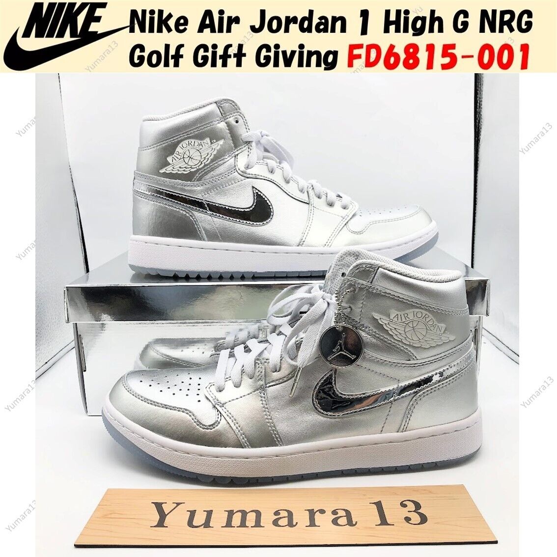 Nike Air Jordan 1 High G NRG Golf Gift Giving Silver FD6815 Nike Air Jordan 1 High G NRG Golf Gift Giving Silver FD6815