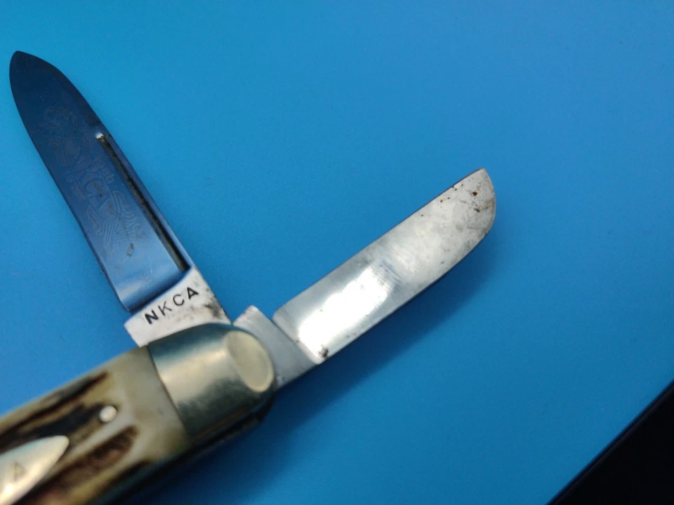 KISSING CRANE KLAAS NKCA STAG GUNSTOCK STOCKMAN 刀 #00259/12000 1980 德国 — 第 2/4 张图片