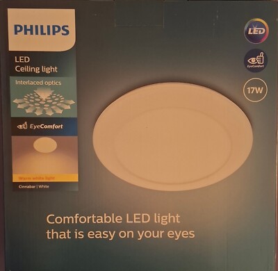 Philips LED Ceiling Light Cinnabar White 17W Warm white NEU&OVP