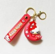 Sanrio HELLO KITTY Moon Key Chain Keyring Bag Charm Holder Backpack