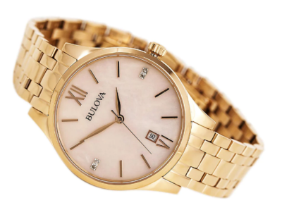 Bulova 97P113 Rose Gold Diamond Accent Quartz Women\'s Wristwatch w/ Original Box Bulova Women main image 3